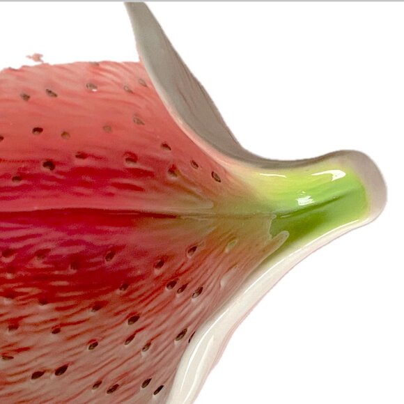 Pacific Rim Art Pottery Orchid Lily Flower Serving Dish 10x5.5" Handpainted 2004 - Picture 7 of 9